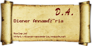 Diener Annamária névjegykártya